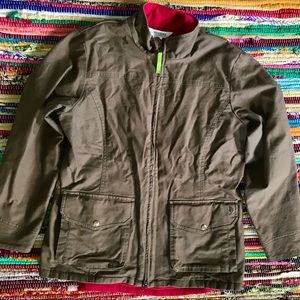 Gardeners Supply Company ~ Fleece lined canvas jacket